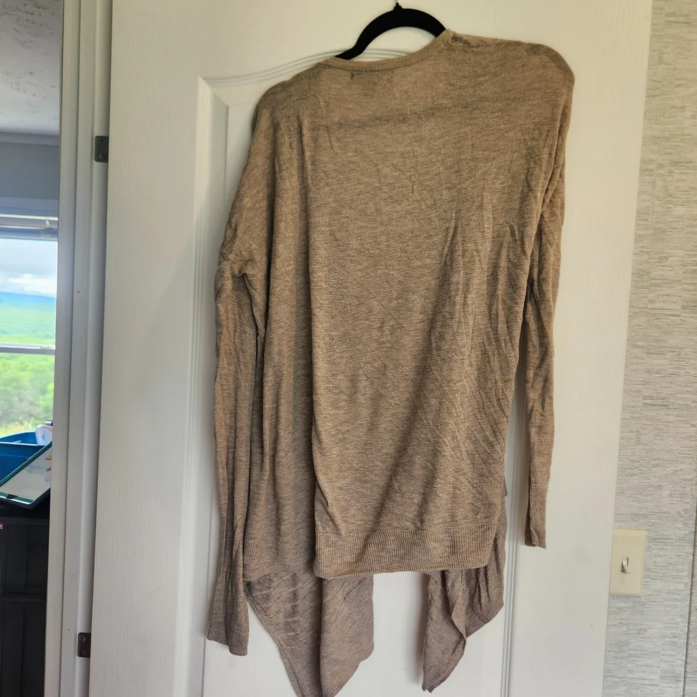 Mossimo Light Brown Open Front Cardigan Size L Euc